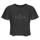 ST4L Sports Women's Cropped T-Shirt White Swans WCC - deep heather